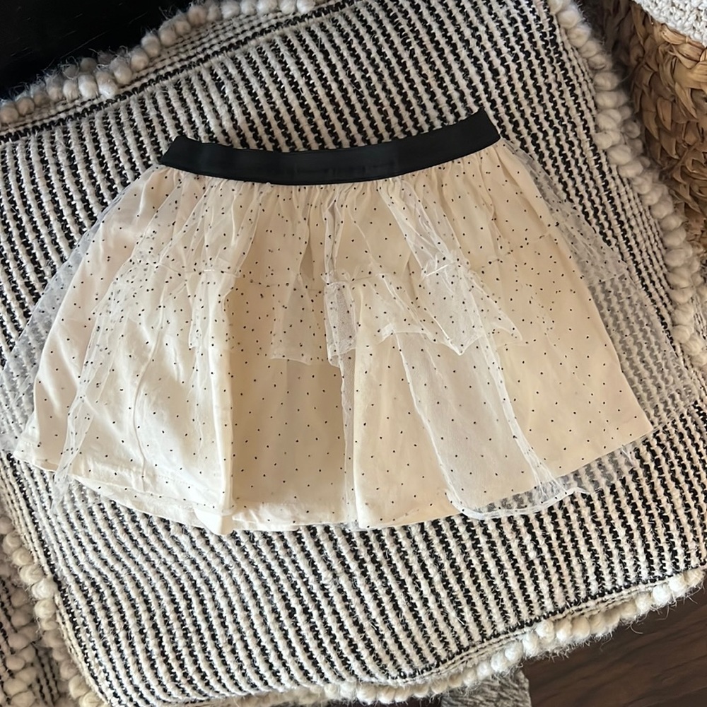 Zara flocked tulle tutu skirt.